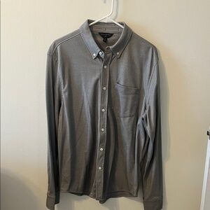 Banana Republic Men's Charcoal Button-Down Shirt